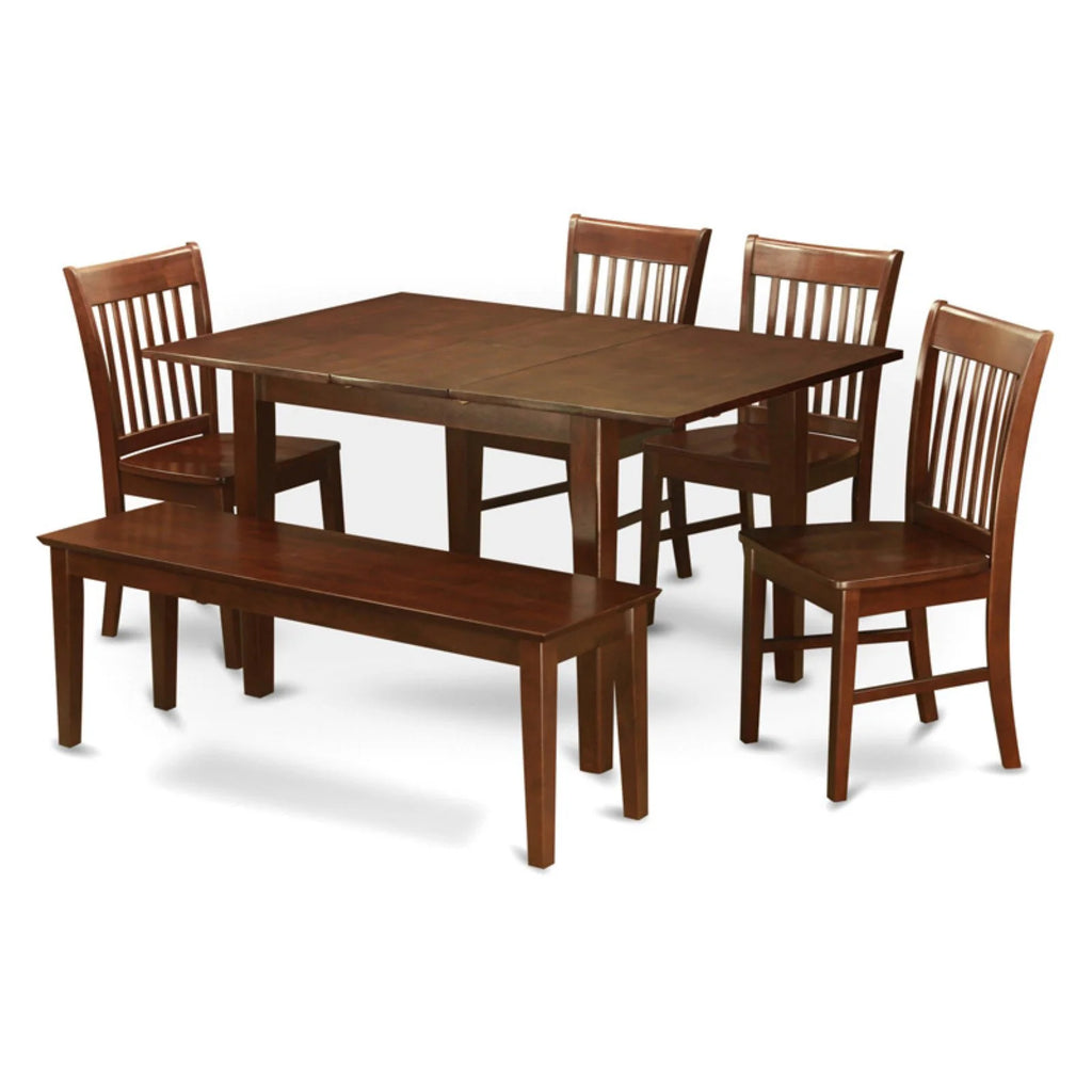6 Piece Rectangular Dining Table Set with Chairs C345