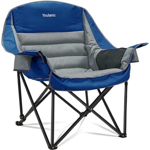 Oversized Portable Folding Camping Chair with Cup Holder and Carry Bag V77127
