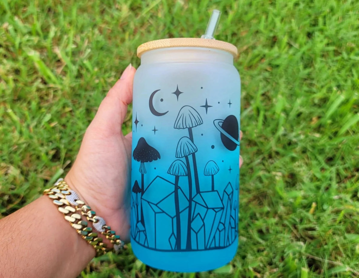 16 oz Mushroom Beer Can Glass Q148330