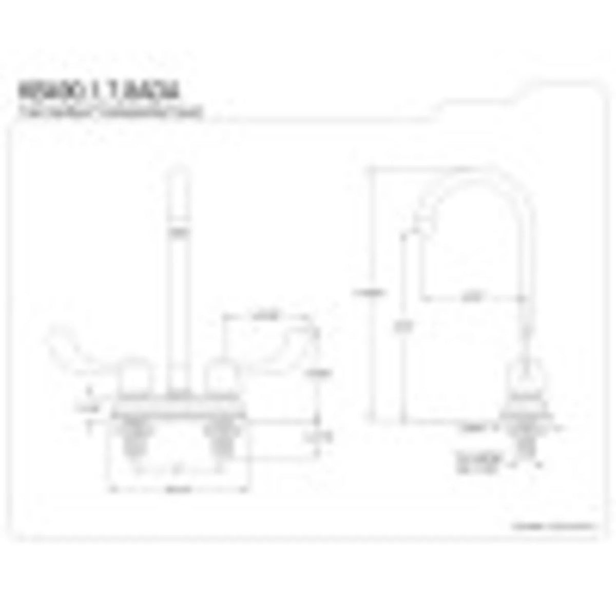 Two-Handle Bar Faucet Polished Chrome E524