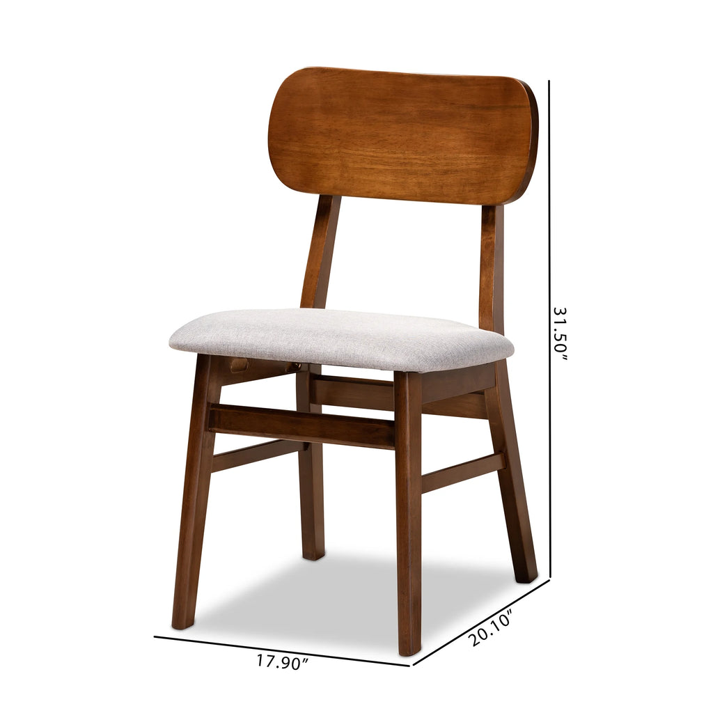 Grey Dining Chair Set of 2 X282527
