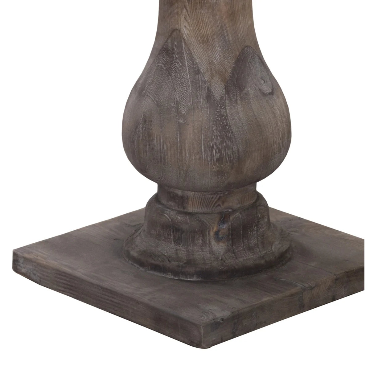 Brown Round Wood End Table with Pedestal Base X7994
