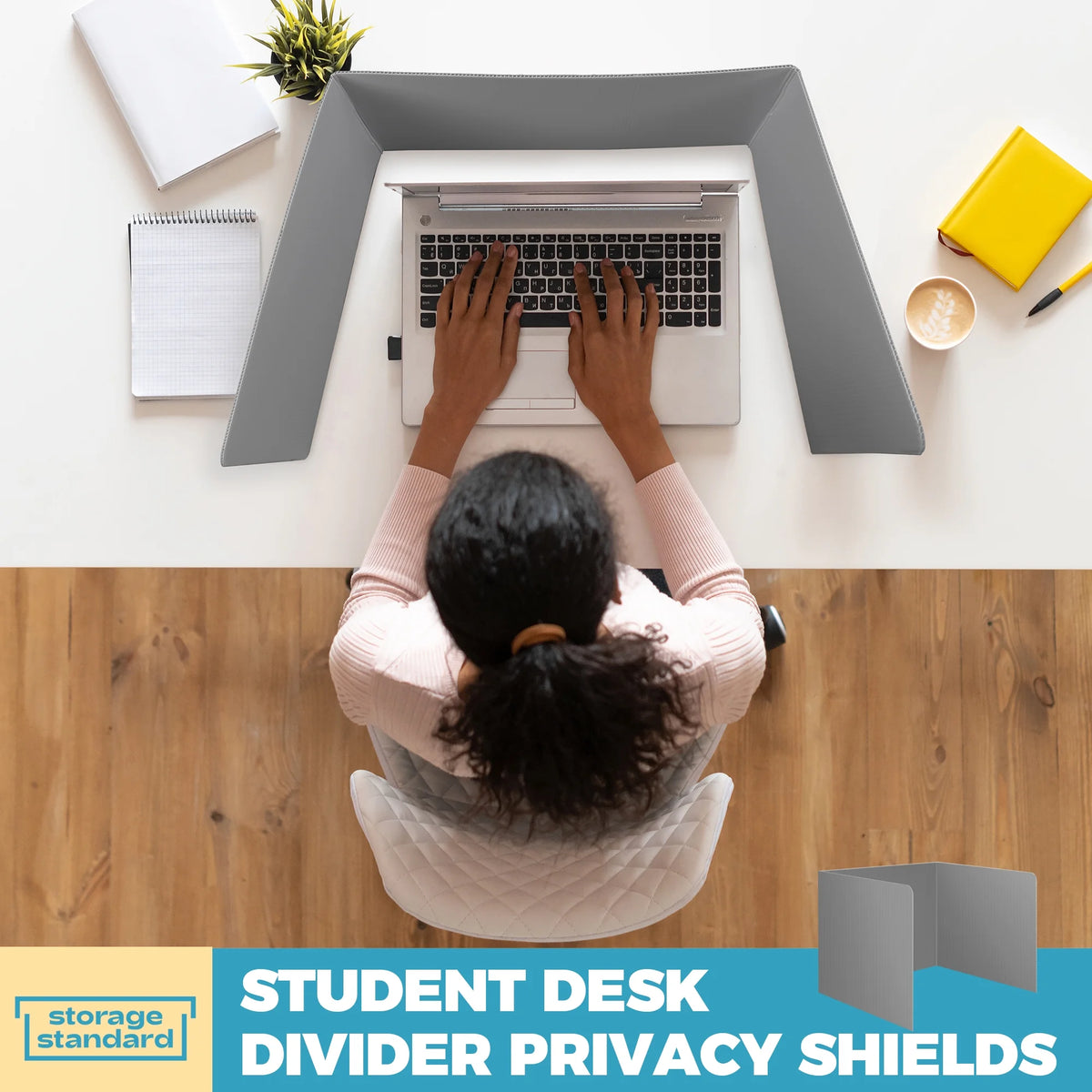 Student Desk Dividers Classroom Privacy Desktop Partition Shield Gray 20 Pack B35827