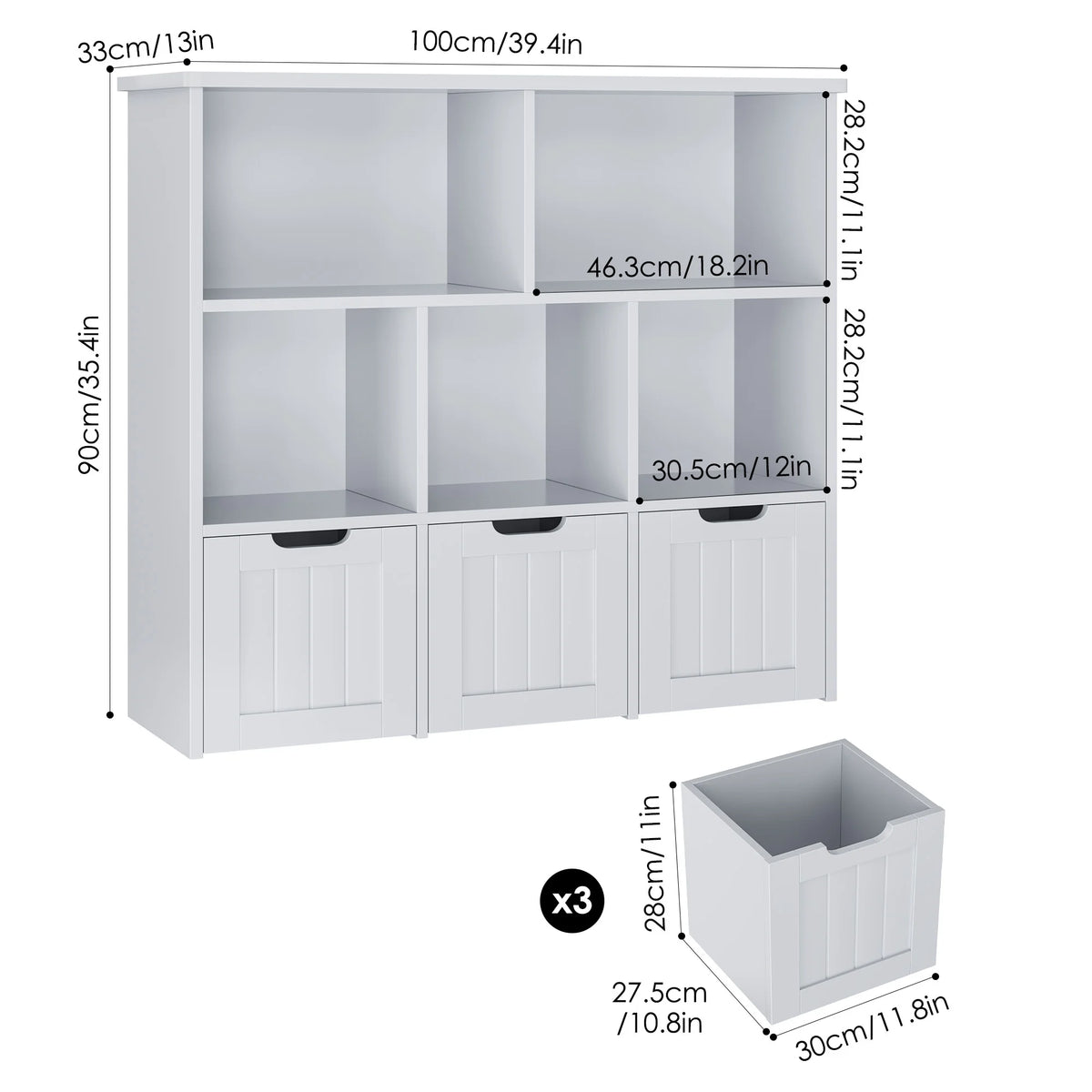 5 Cube Storage Organizer with Drawers O452798