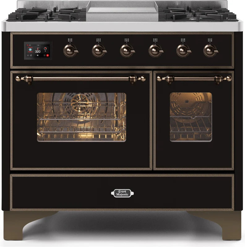 Glossy Black Dual Fuel Natural Gas Range L591793